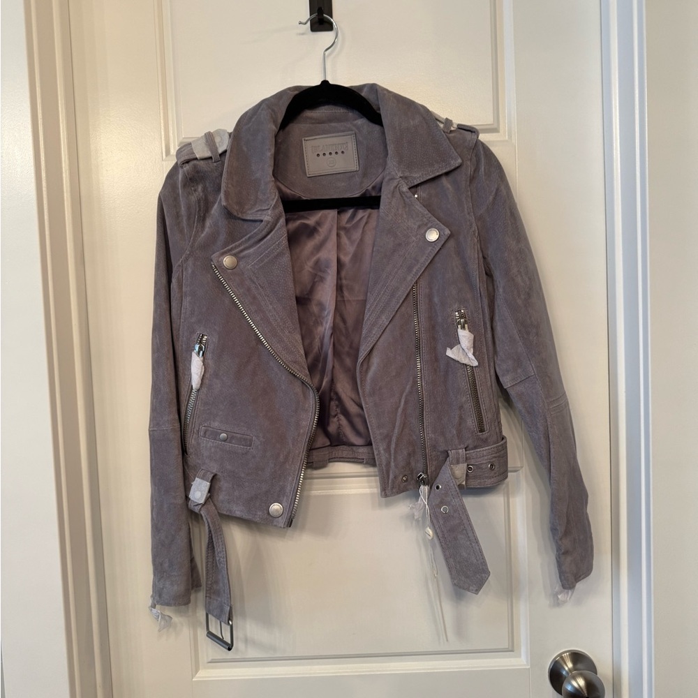 NWD BlankNYC Women's Gray Leather Suede Jacket XSmall